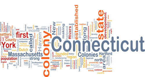 WordCloud Illustation of Connecticut
