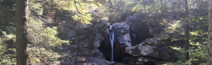 Woods and waterfall - Kent Falls