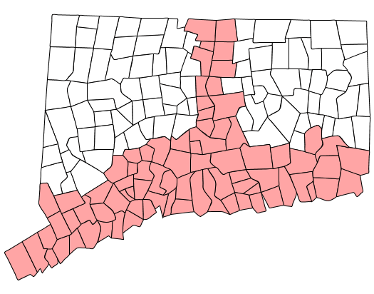 Connecticut's Nonpoint Source Pollution Management Area Map