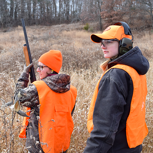 Women pheasant hunters