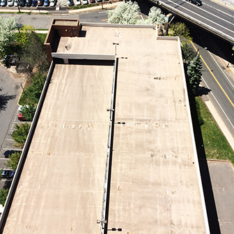 parking lot view from the top of the building