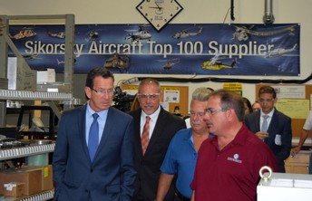 Governor Malloy at Sikorsky Aircraft