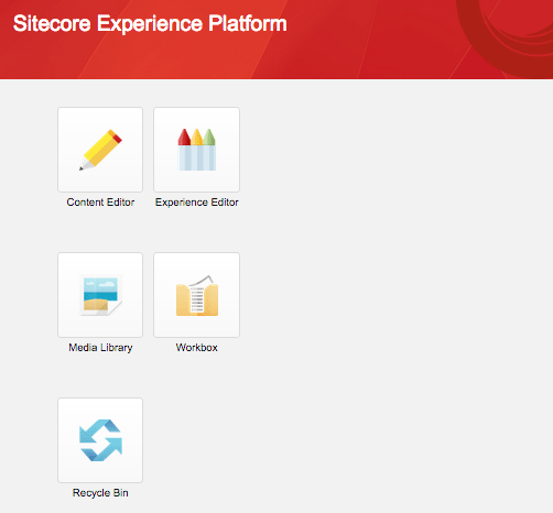 Sitecore System Administrator dashboard