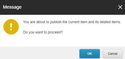 Dialog Box - Confirm Publish