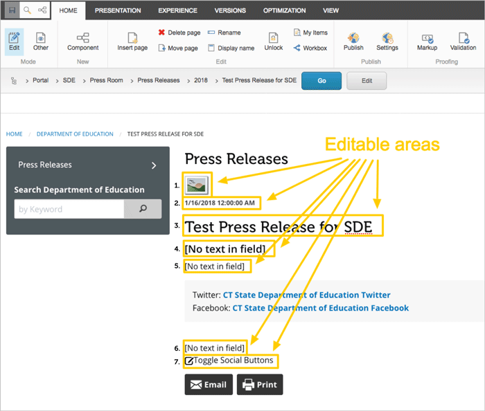 Press Release Template example