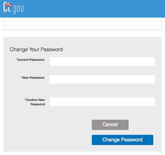 Change Password Screen