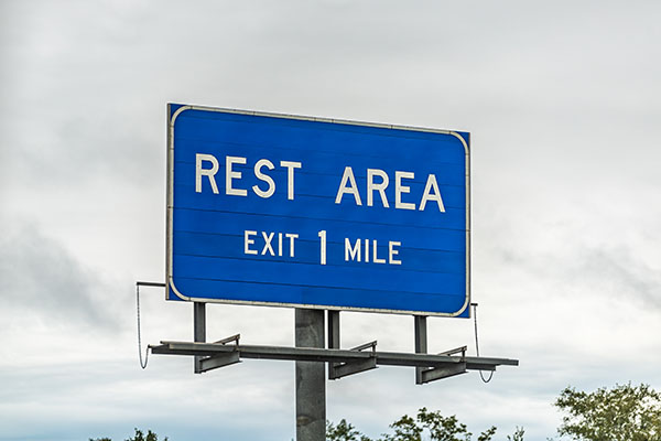 REST AREAS SIGN IMAGE