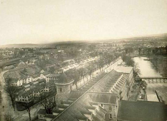 Mill No. 2 and Worker Housing, ca. 1900, from Connecticut History Online.