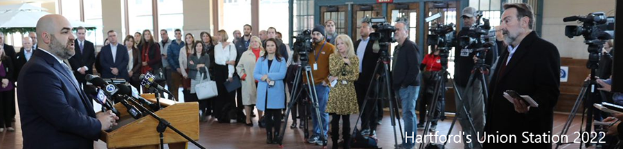 CTDOT Commissioner Designee Garrett Eucalitto - Press Conference Hartford's Union Station 2022 Photo