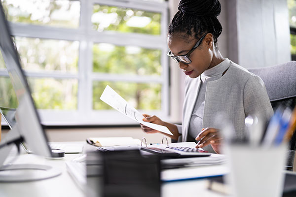 accountant working