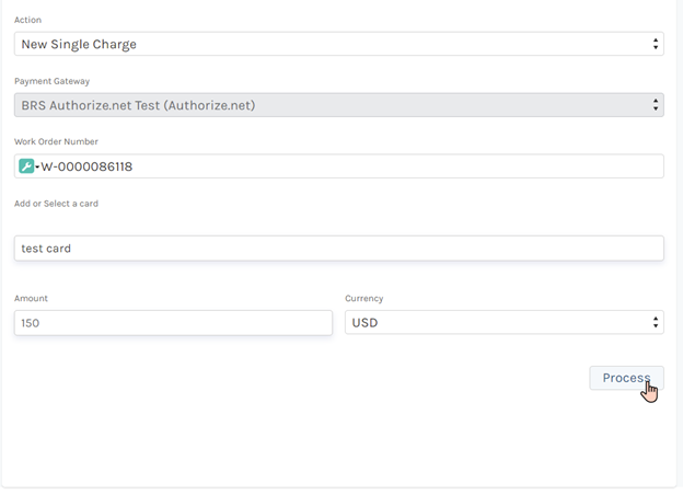 Showing the card can now be used to process the transaction.