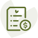 Icon of a clipboard with a dollar sign