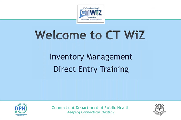 CT WiZ Training: Direct Data Entry Inventory Management 27 minute long webinar