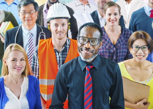 Diverse group of workers